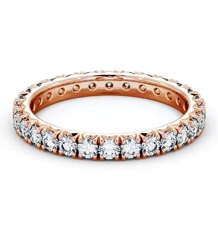 Full Eternity Round Diamond Fish Tail Setting Ring 18K Rose Gold FE35_RG_THUMB2 