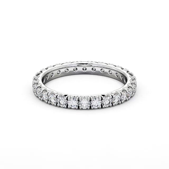 Full Eternity Round Diamond Ring 18K White Gold - Raina FE35_WG_HAND