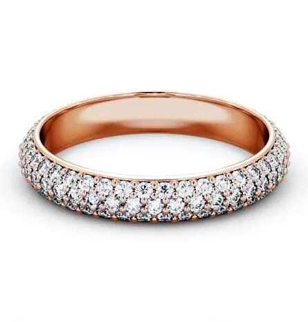 Full Eternity 0.75ct Round Diamond Pave Style Ring 9K Rose Gold FE37_RG_THUMB1