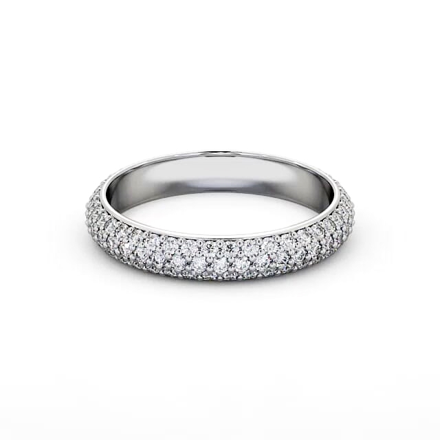 Full Eternity 0.75ct Round Diamond Ring 18K White Gold - Colby FE37_WG_HAND