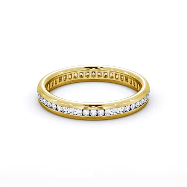 Full Eternity Round Diamond Ring 9K Yellow Gold - Jayana FE38_YG_HAND