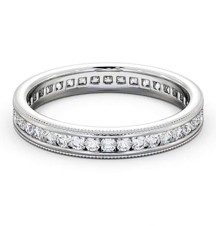 Full Eternity Round Diamond Vintage Style Ring 18K White Gold FE39_WG_THUMB2 