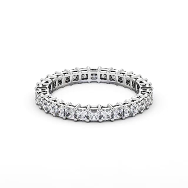 Full Eternity Princess Diamond Ring 18K White Gold - Paxton FE3_WG_HAND