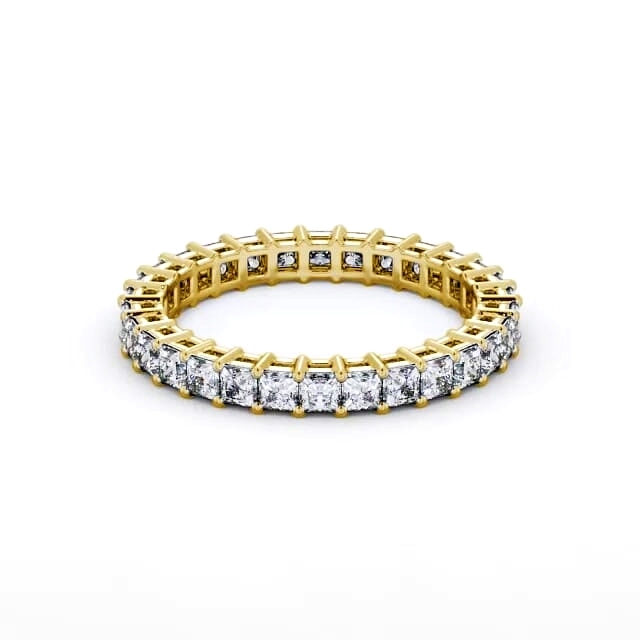 Full Eternity Princess Diamond Ring 18K Yellow Gold - Paxton FE3_YG_HAND