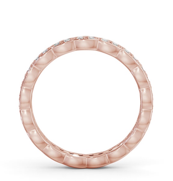 Full Eternity Round Diamond Rippled Edge Ring 18K Rose Gold FE40_RG_THUMB1 