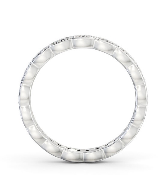 Full Eternity Round Diamond Rippled Edge Ring 18K White Gold FE40_WG_THUMB1 
