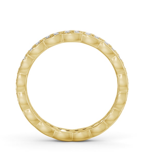 Full Eternity Round Diamond Rippled Edge Ring 18K Yellow Gold FE40_YG_THUMB1 