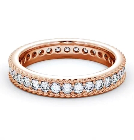 Full Eternity Round Diamond Rope Design Ring 18K Rose Gold FE41_RG_THUMB2 