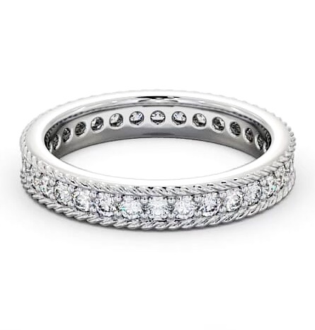 Full Eternity Round Diamond Rope Design Ring 18K White Gold FE41_WG_THUMB2 