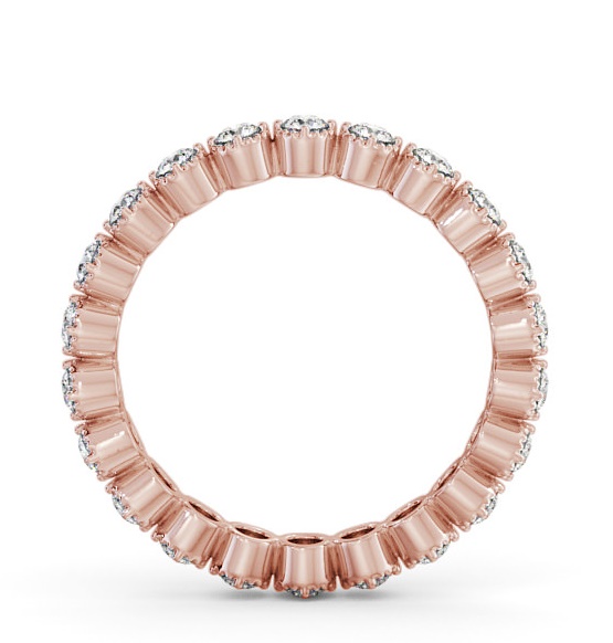 Full Eternity Round Diamond Bezel Style Ring 18K Rose Gold FE43_RG_THUMB1 
