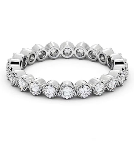 Full Eternity Round Diamond Bezel Style Ring 9K White Gold FE43_WG_THUMB2 