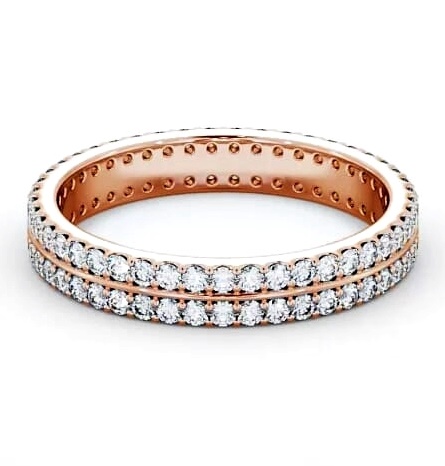 Full Eternity Round Diamond Double Row Ring 18K Rose Gold FE45_RG_THUMB2 