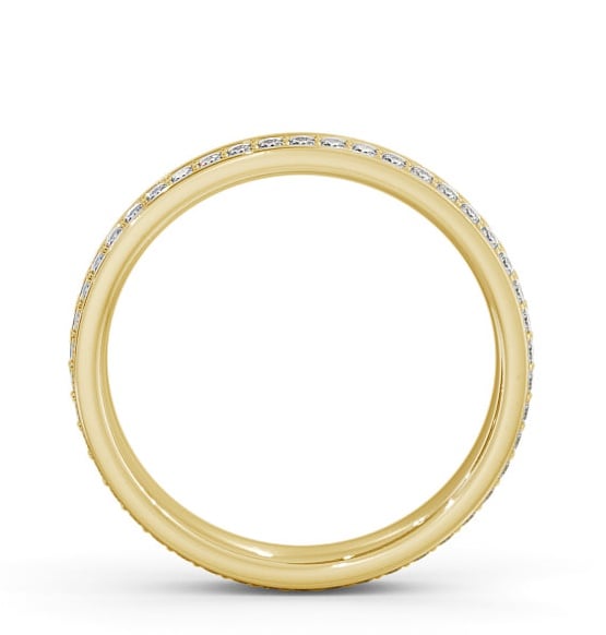 Full Eternity Round Diamond Pave Channel Wedding Ring 9K Yellow Gold FE46_YG_THUMB1 