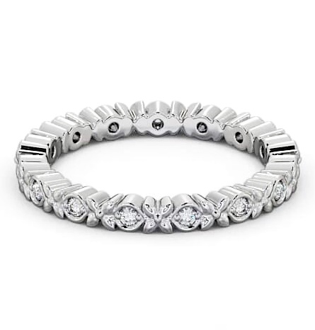 Full Eternity Round Diamond Patterned Wedding Ring Platinum FE47_WG_THUMB2 