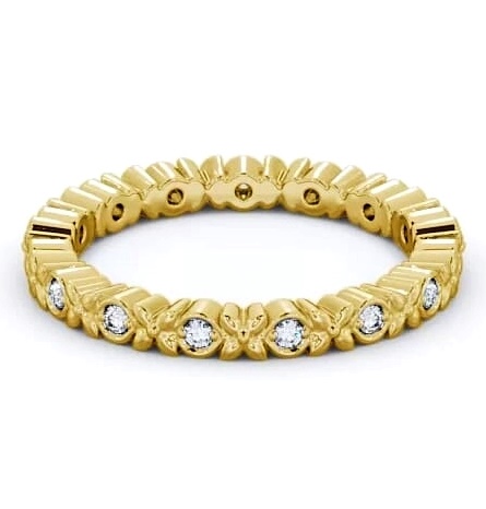 Full Eternity Round Diamond Patterned Wedding Ring 18K Yellow Gold FE47_YG_THUMB2 