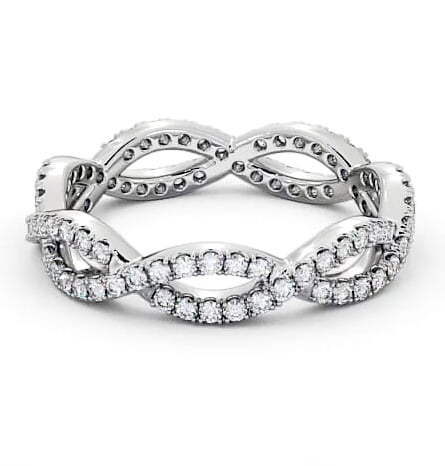 Full Eternity 0.50ct Round Diamond Infinity Design Ring 18K White Gold FE48_WG_THUMB1