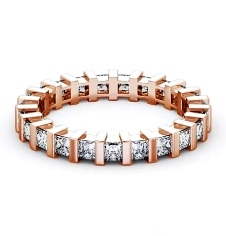 Full Eternity Princess Diamond Tension Set Ring 18K Rose Gold FE4_RG_THUMB1