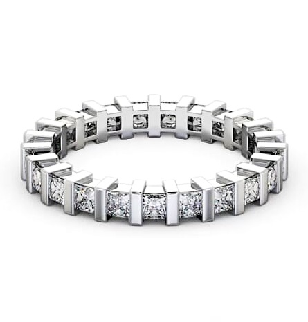 Full Eternity Princess Diamond Tension Set Ring 18K White Gold FE4_WG_THUMB2 