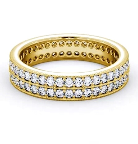 Full Eternity Round Diamond Double Channel Ring 18K Yellow Gold FE50_YG_THUMB1