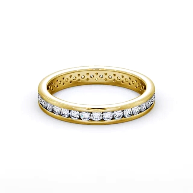 Full Eternity Round Diamond Ring 9K Yellow Gold - Tania FE51_YG_HAND