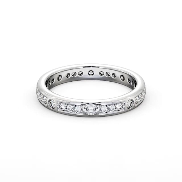 Full Eternity 0.48ct Round Diamond Ring 18K White Gold - Suri FE52_WG_HAND