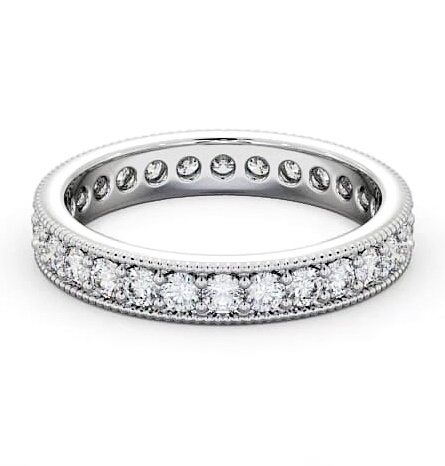 Full Eternity Round Diamond Vintage Style Ring 18K White Gold FE54_WG_THUMB2 