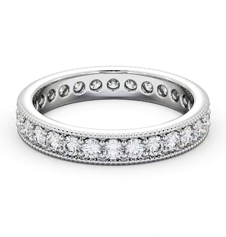 Full Eternity Round Diamond Vintage Style Ring Platinum FE54_WG_THUMB2 