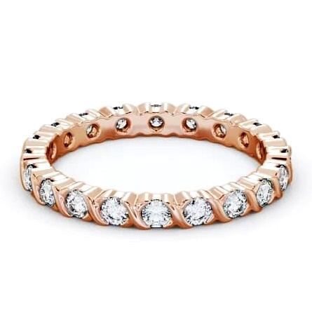 Full Eternity Round Diamond Patterned Ring 9K Rose Gold FE55_RG_THUMB1