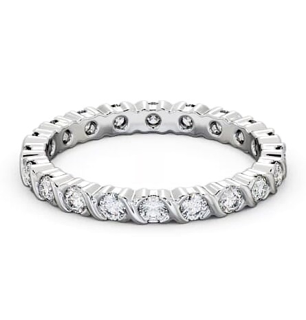 Full Eternity Round Diamond Patterned Ring 9K White Gold FE55_WG_THUMB2 