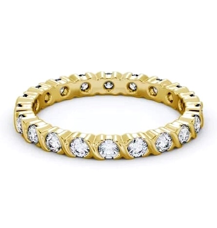 Full Eternity Round Diamond Patterned Ring 9K Yellow Gold FE55_YG_THUMB1