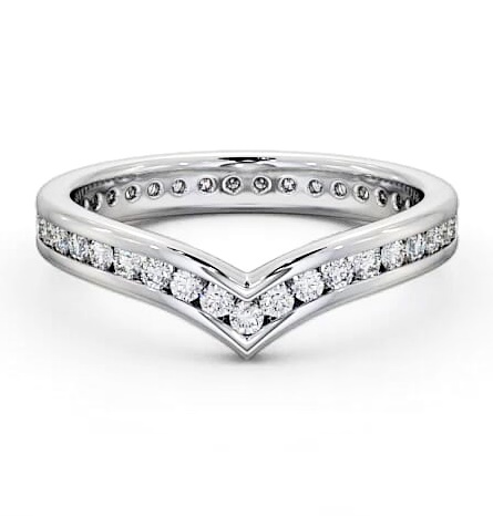 Full Eternity 0.60ct Round Diamond Wishbone Design Ring 9K White Gold FE56_WG_THUMB2 