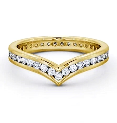 Full Eternity 0.60ct Round Diamond Wishbone Design Ring 9K Yellow Gold FE56_YG_THUMB1