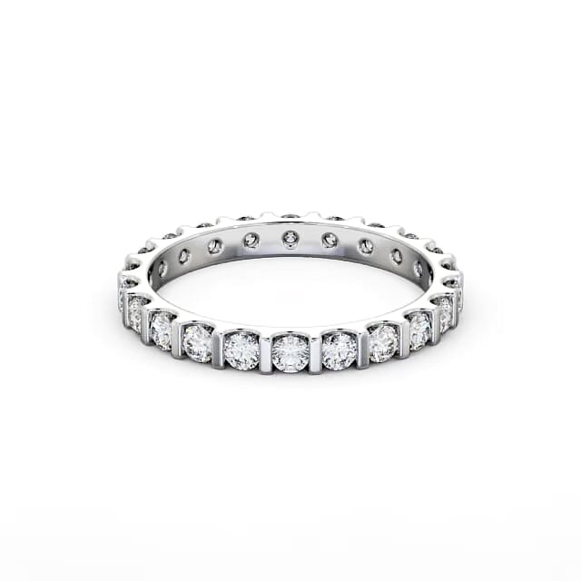 Full Eternity Round Diamond Ring 18K White Gold - Seanna FE57_WG_HAND