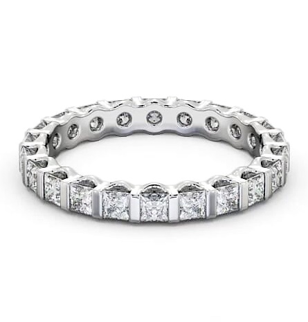Full Eternity Princess Diamond Tension Set Ring Platinum FE58_WG_THUMB2 