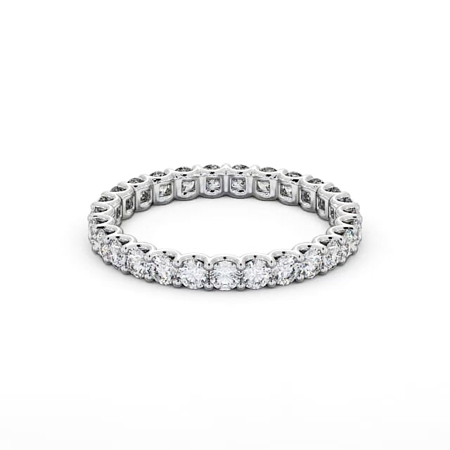 Full Eternity Round Diamond Ring 18K White Gold - Harlow FE59_WG_HAND