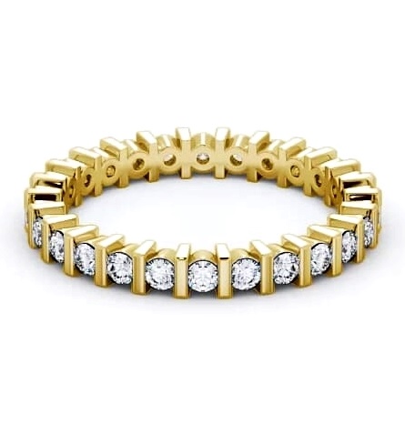 Full Eternity Round Diamond Tension Set Ring 18K Yellow Gold FE5_YG_THUMB1