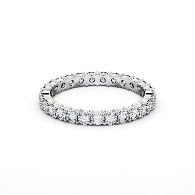 Full Eternity Round Diamond Ring 18K White Gold - Iram FE60_WG_HAND