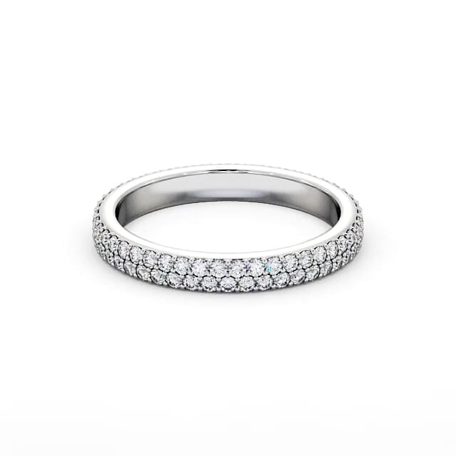 Full Eternity Round Diamond Ring 18K White Gold - Crimson FE62_WG_HAND