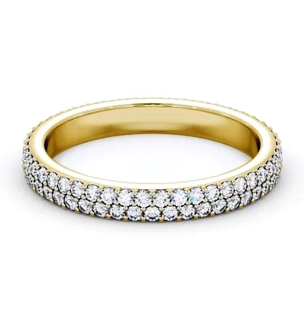 Full Eternity Round Diamond Pave Setting Ring 18K Yellow Gold FE62_YG_THUMB1