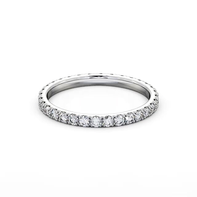 Full Eternity Round Diamond Ring 18K White Gold - Ariel FE63_WG_HAND