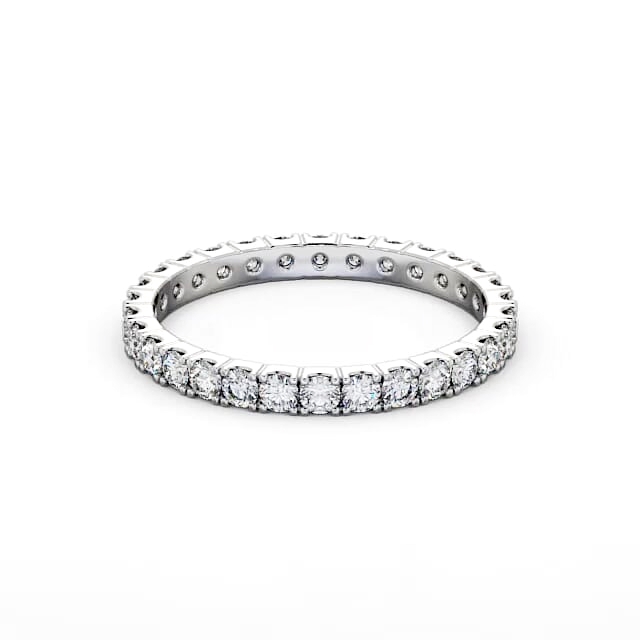 Full Eternity Round Diamond Ring 18K White Gold - Leliana FE64_WG_HAND