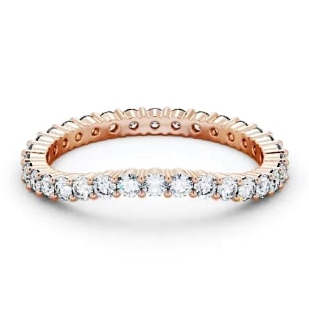 Full Eternity Round Diamond Curved Ring 18K Rose Gold FE66_RG_THUMB1