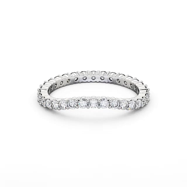 Full Eternity Round Diamond Ring 18K White Gold - Zurie FE66_WG_HAND