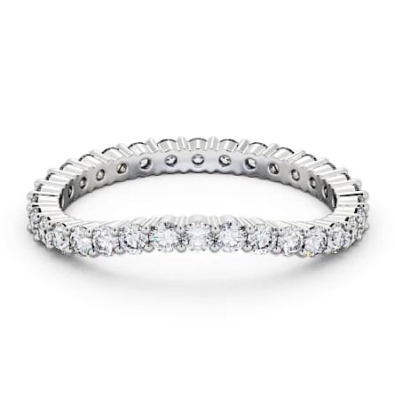 Full Eternity Round Diamond Curved Ring 9K White Gold FE66_WG_THUMB2 