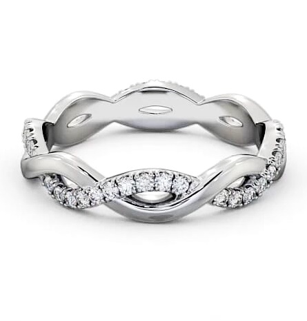 Full Eternity 0.30ct Infinity Design Diamond Ring 18K White Gold FE67_WG_THUMB2 