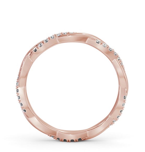 Ladies Round Diamond 0.20ct Crossover Wedding Ring 18K Rose Gold FE69_RG_THUMB1 
