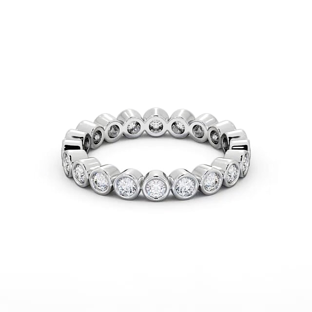 Full Eternity Round Diamond Ring 18K White Gold - Monet FE6_WG_HAND