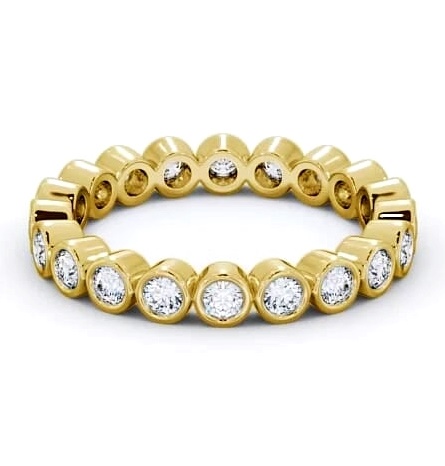 Full Eternity Round Diamond Bezel Set Ring 9K Yellow Gold FE6_YG_THUMB1