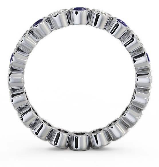 Full Eternity Blue Sapphire and Diamond 0.70ct Ring 18K White Gold FE6GEM_WG_BS_THUMB1 