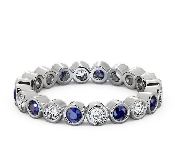 Full Eternity Blue Sapphire and Diamond 0.70ct Ring 18K White Gold FE6GEM_WG_BS_THUMB2 